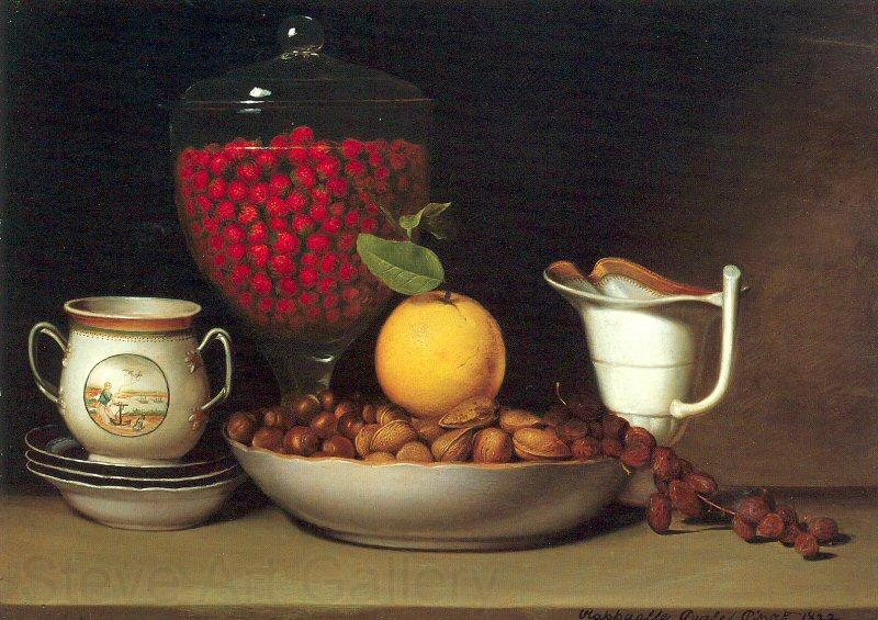 Peale, Raphaelle Still Life: Strawberries Nuts Norge oil painting art